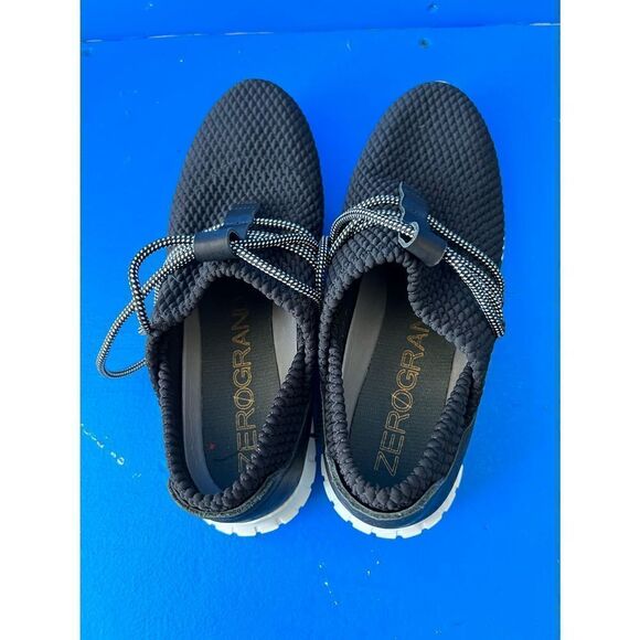 Cole Haan ZeroGrand Quilted Casual Sneakers Black Stretch Textile/Leather 8B - Picture 5 of 8